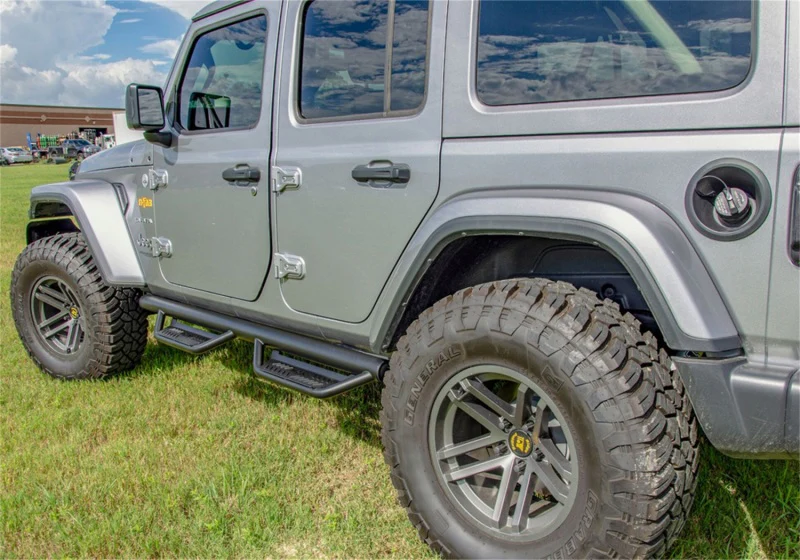 N-Fab Podium LG 2019 Jeep Wrangler JT 4DR Truck - Full Length - Tex. Black - 3in - Image 4