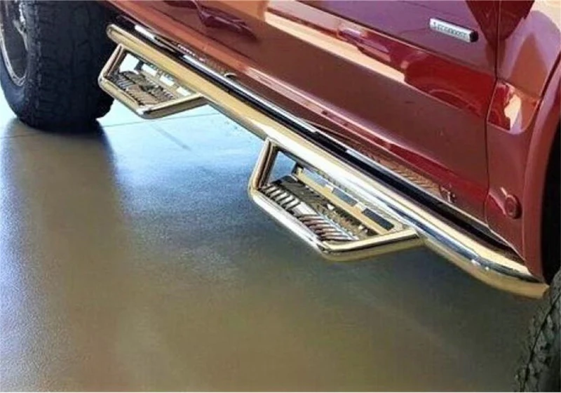N-Fab Podium SS 2019 Chevy/GMC 1500 Crew Cab - Cab Length - Polished Stainless - 3in - Image 2