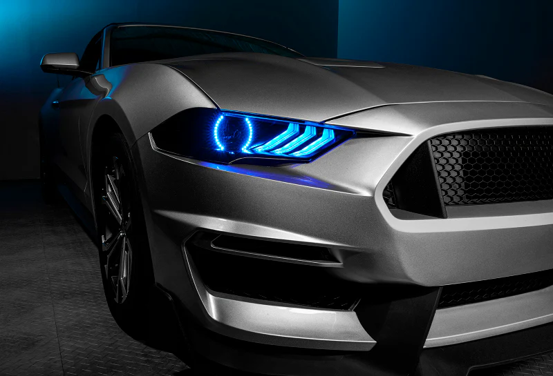 Oracle 18-21 Ford Mustang Dynamic DRL w/ Halo Kit & Sequential Turn Signal - ColorSHIFT - Image 14
