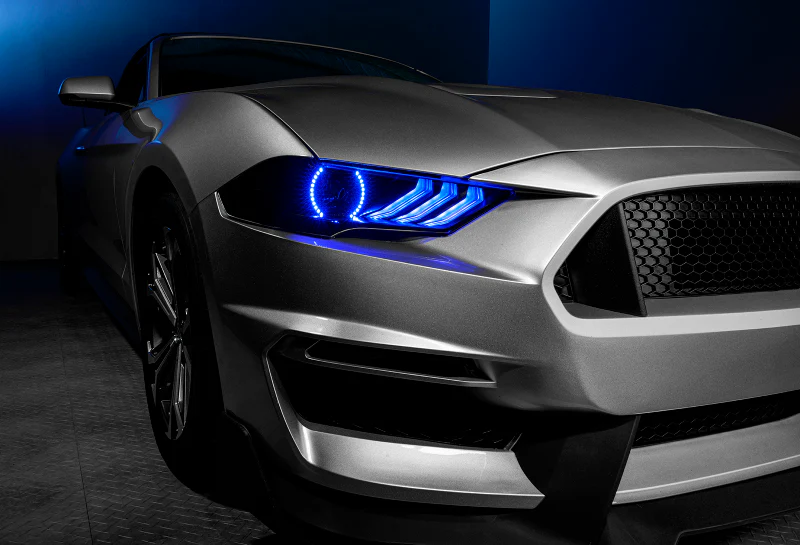 Oracle 18-21 Ford Mustang Dynamic DRL w/ Halo Kit & Sequential Turn Signal - ColorSHIFT - Image 20