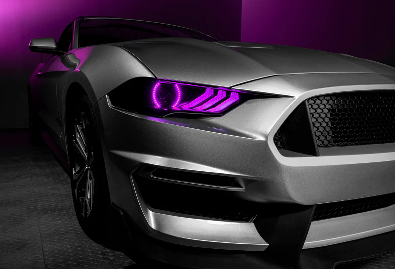Oracle 18-21 Ford Mustang Dynamic DRL w/ Halo Kit & Sequential Turn Signal - ColorSHIFT - Image 25