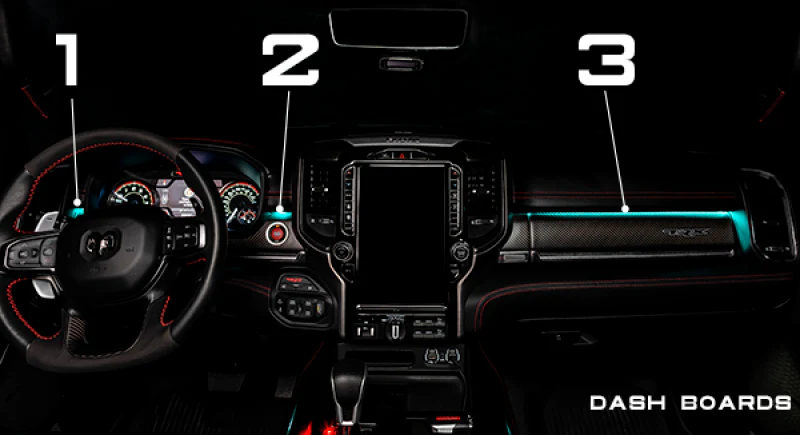 Oracle 19-22 RAM Complete Interior Ambient Lighting ColorSHIFT RGB Conversion Kit - Image 38