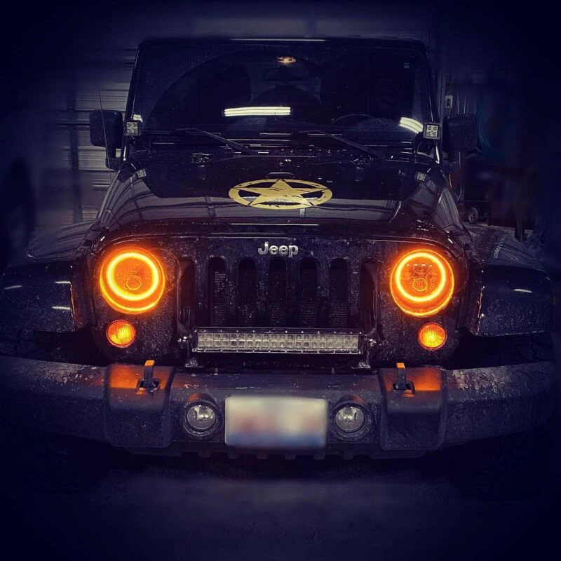 Oracle 7in High Powered LED Headlights - Black Bezel - ColorSHIFT - BC1 - Image 11