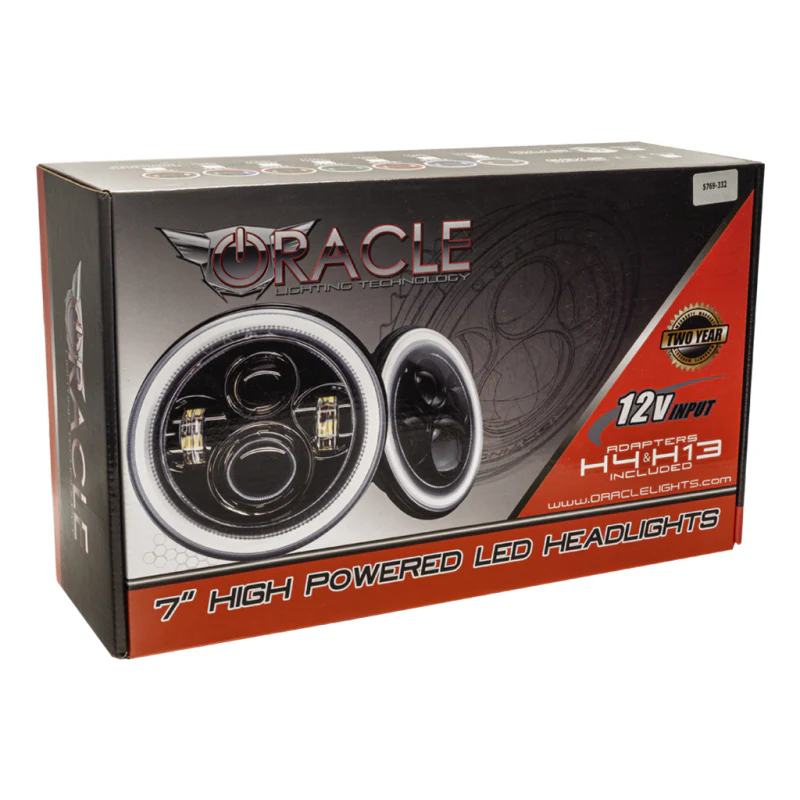 Oracle 7in High Powered LED Headlights - Black Bezel - ColorSHIFT - BC1 - Image 17