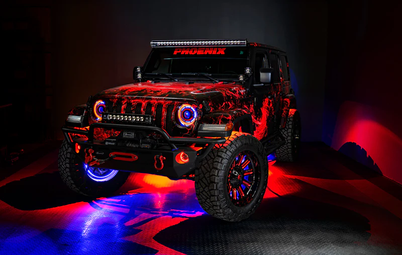 Oracle Bluetooth + RF Underbody Rock Light Kit - 8 PCS - ColorSHIFT - Image 24