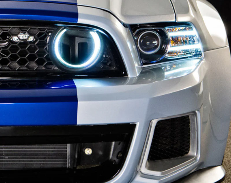 Oracle Ford Mustang 10-13 WP LED Fog Halo Kit (Grille Style) - White - Image 4