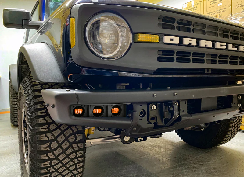 Oracle High 21-22 Ford Bronco Triple LED Fog Light kit for Steel Bumper - Image 8