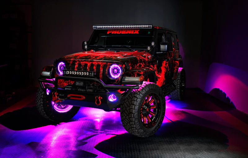 Oracle Jeep Wrangler JK/JL/JT High Performance W LED Fog Lights - ColorSHIFT - Dynamic - Image 5