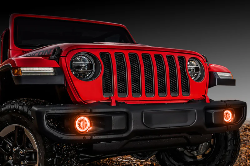 Oracle Jeep Wrangler JL/Gladiator JT LED Surface Mount Fog Light Halo Kit - Amber - Image 3