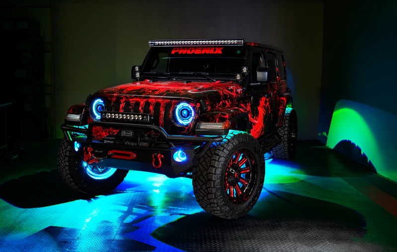 Oracle LED Illuminated Wheel Rings - ColorSHIFT - 15in. - ColorSHIFT No Remote - Image 25