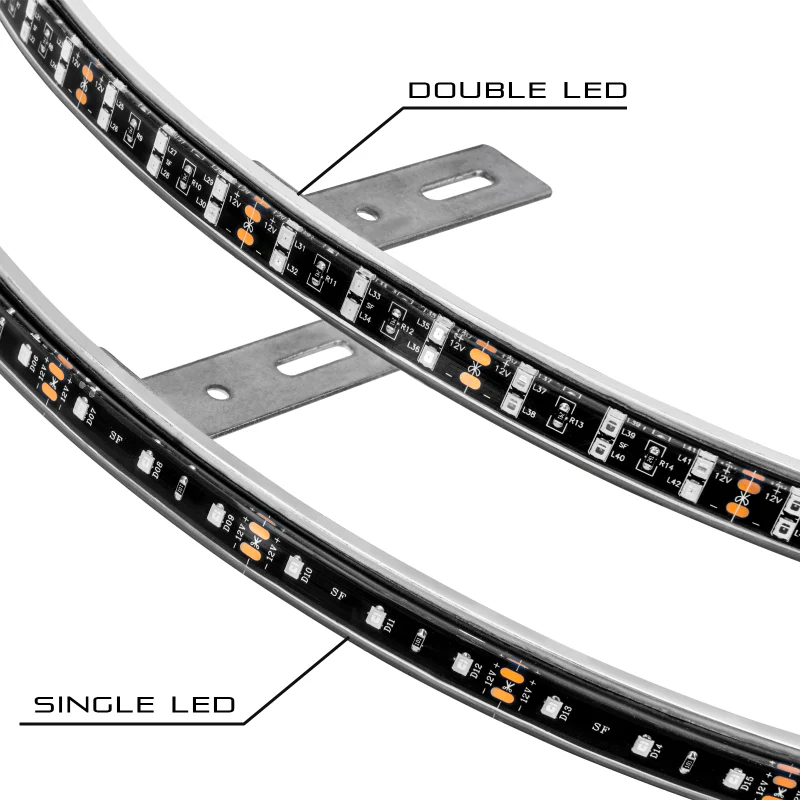 Oracle LED Illuminated Wheel Rings - Double LED - White - Image 2