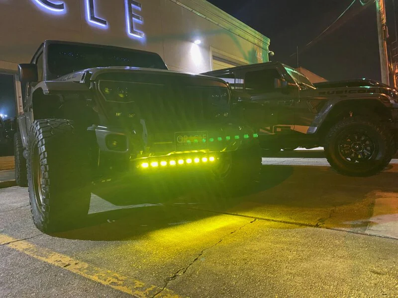 ORACLE Lighting 2019+ Jeep Wrangler JL Skid Plate w/ Integrated LED Emitters - Yellow - Image 12