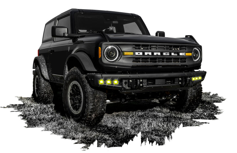 ORACLE Lighting 21-22 Ford Bronco Triple LED Fog Light Kit for Steel Bumper - Yellow - Image 4