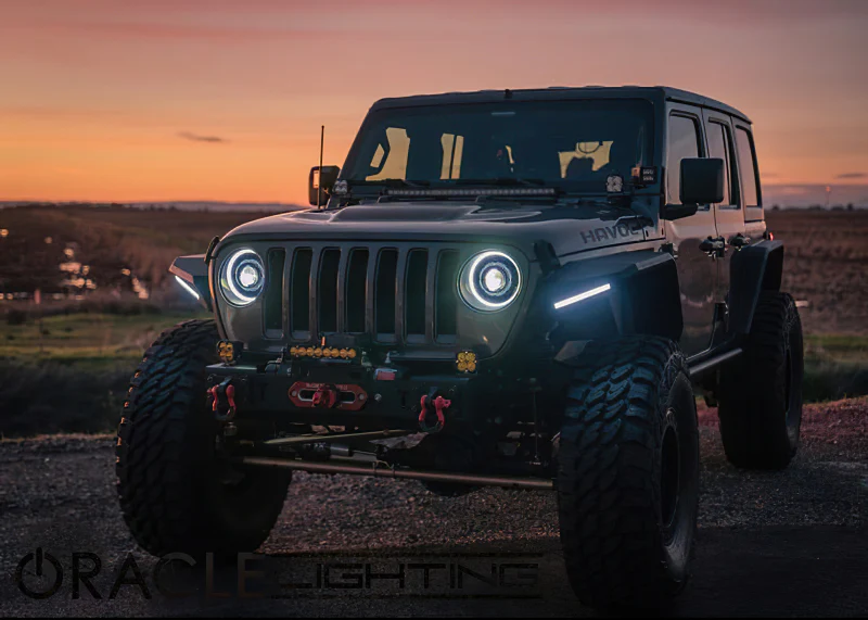 Oracle Oculus Bi-LED Projector Headlights for Jeep JL/Gladiator JT - Matte Blk - 5500K - Image 18