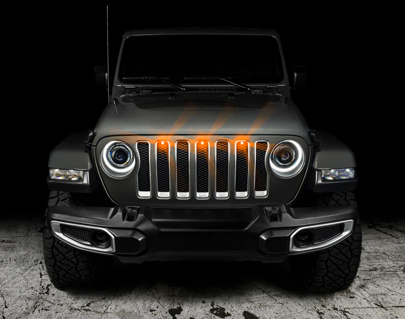 Oracle Pre-Runner Style LED Grille Kit for Jeep Gladiator JT - Amber - Image 10