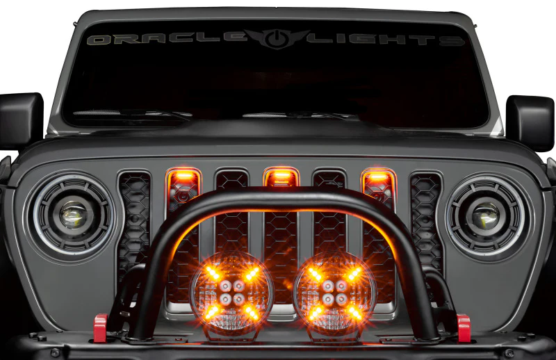 Oracle Universal Pre-Runner Style LED Grill Light Kit (New Style) - Amber w/Clear Lens - Image 5