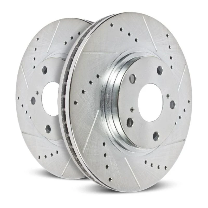Power Stop 05-10 Chrysler 300 Rear Evolution Drilled & Slotted Rotors - Pair - Image 2