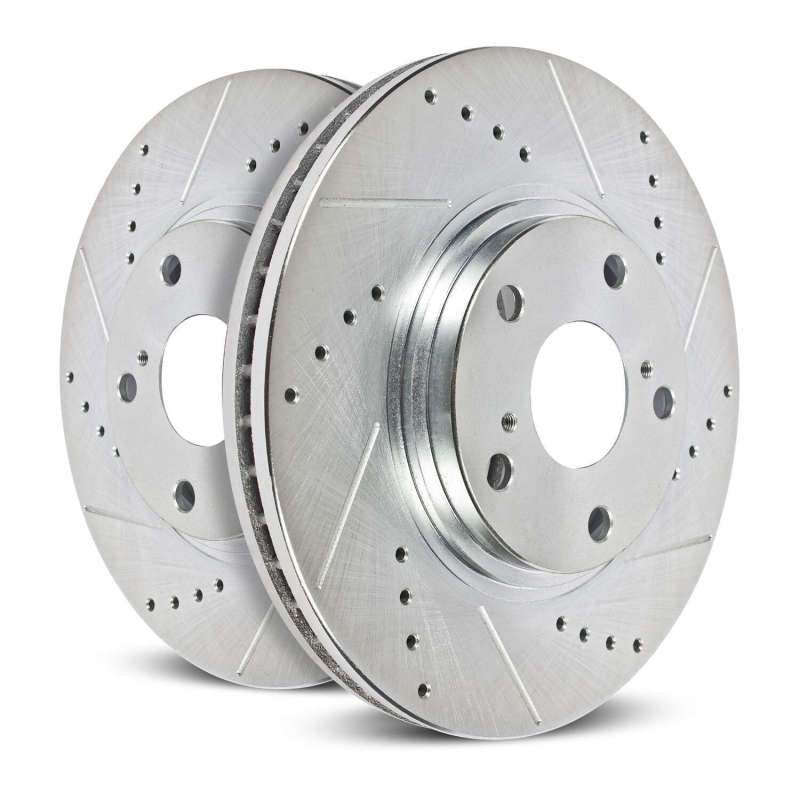 Power Stop 16-21 Toyota Land Cruiser Front Evolution Drilled & Slotted Rotors - Pair - Image 3