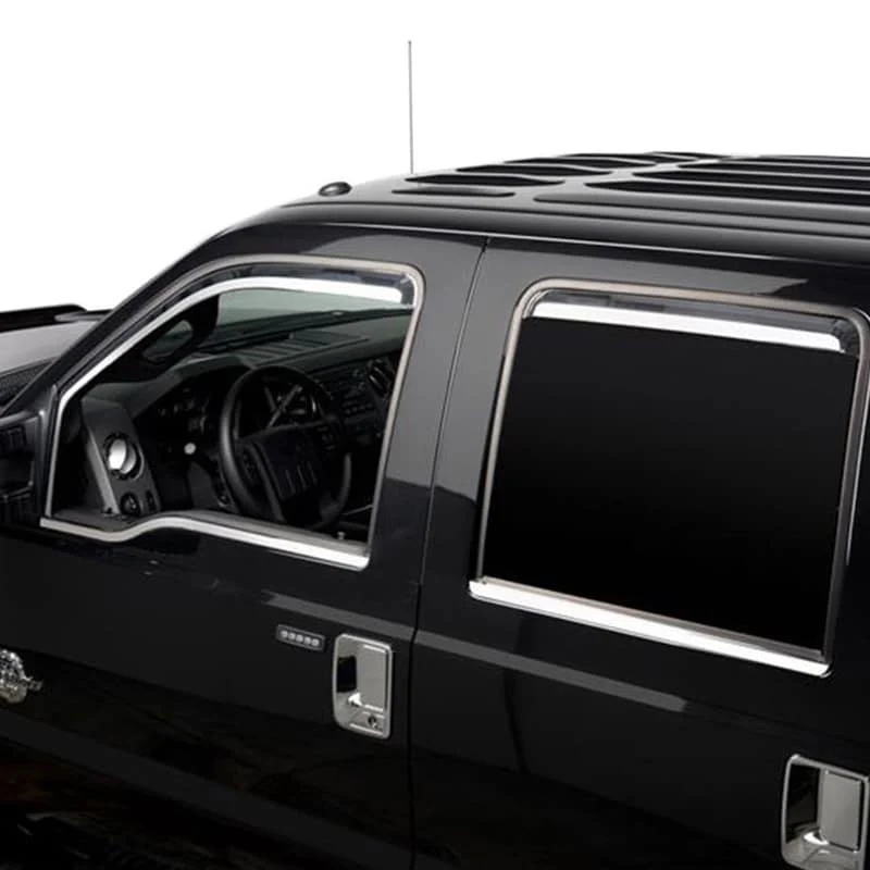 Putco 17-20 Ford SuperDuty - Regular Cab w/ Towing Mirrors (ABS Window Trim) Window Trim Accents - Image 2