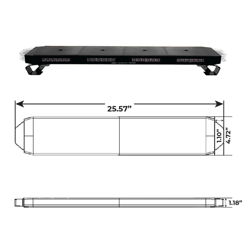 Putco 24in Hornet Light Bar - (Amber) LED Stealth Rooftop Strobe Bar - Image 12