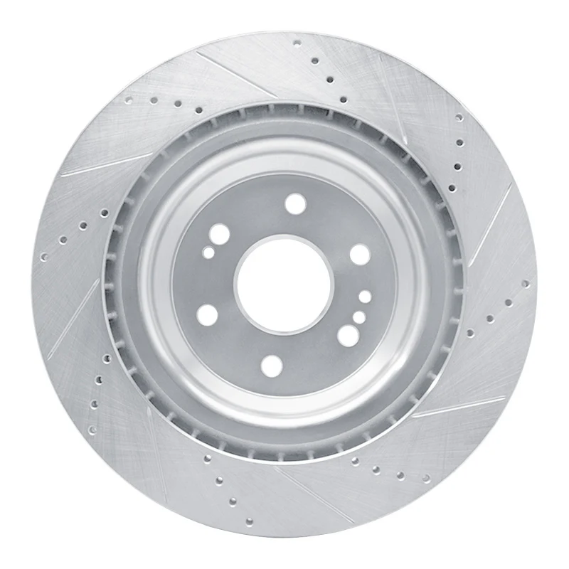 R1 14-20 Cadillac Escalade ESV Front Left Drilled & Slotted Silver Brake Rotor - Image 3