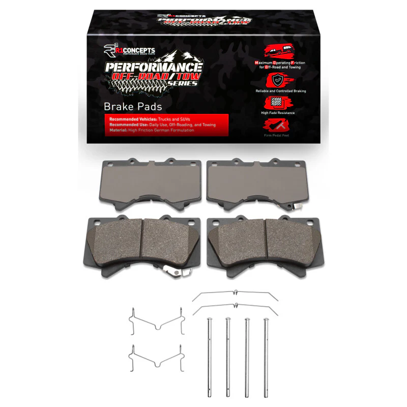 R1 17-21 Toyota Land Cruiser Front Performance Off-Road/Tow Brake Pads & Hardware Kit - Image 3