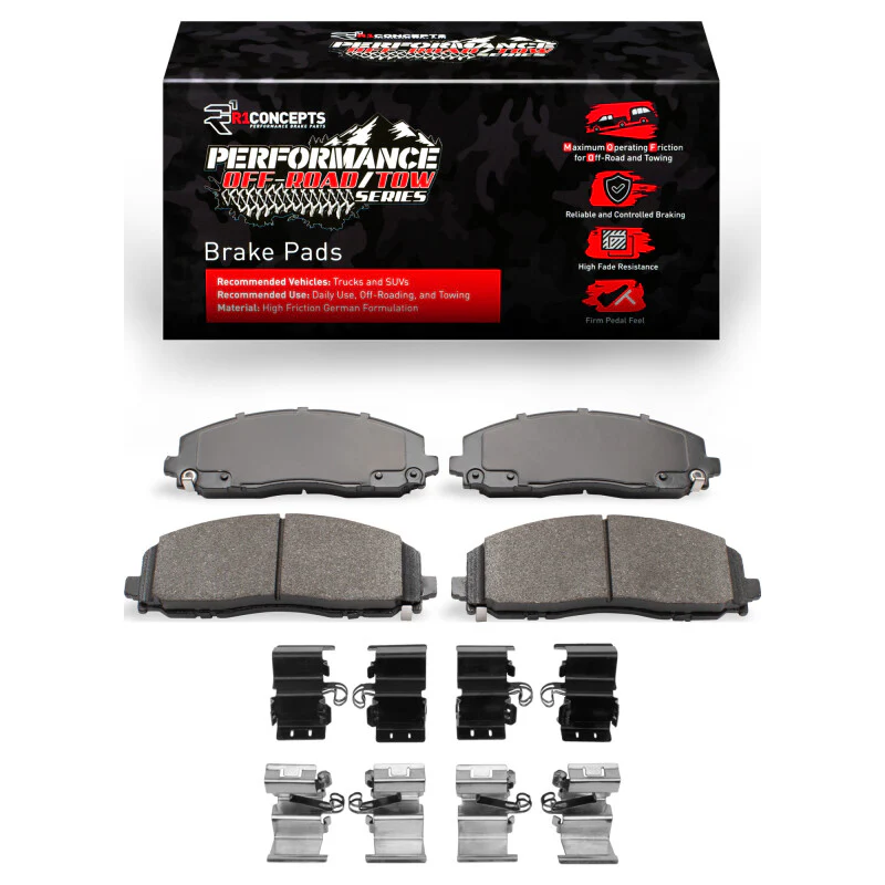 R1 2012-2025 Chrysler Town & Country Front Performance Off-Road/Tow Brake Pads & Hardware Kit - Image 3