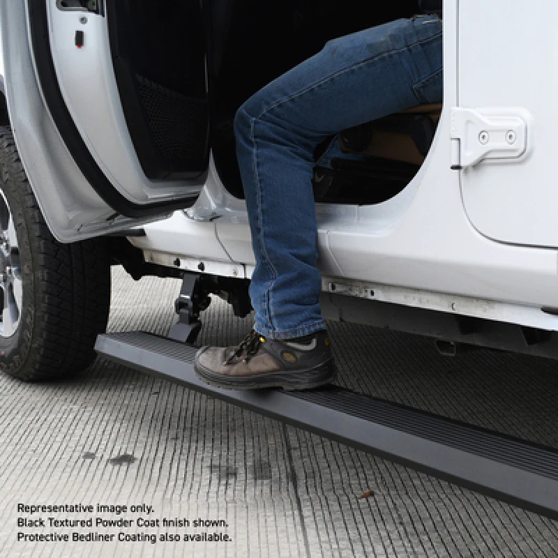 RealTruck 20-24 Jeep Gladiator CC 4dr VoltStep Electric Running Board Kit (Cut/Drill Req.) - Tex Blk - Image 3