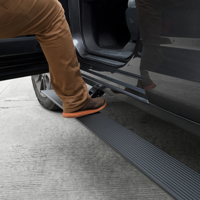 RealTruck 2024 Toyota Tacoma CC 4dr VoltStep Electric Running Board Kit (No Drill) - Tex. Blk - Image 2