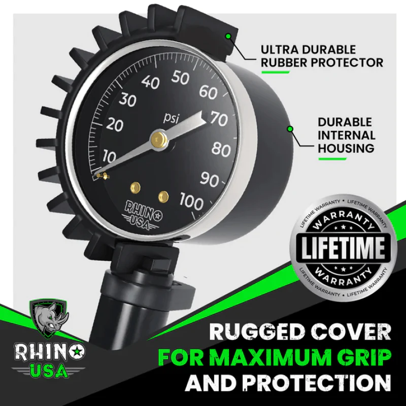 Rhino USA 100 Psi Analog Tire Inflator Gauge - Image 5