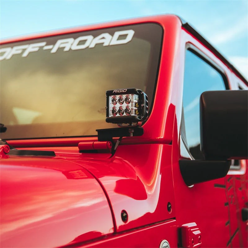 Rigid Industries 2018 Jeep JL - A-Pillar Mount Kit - Mounts Set of D / D-SS / SR-M / Ignite Series - Image 4