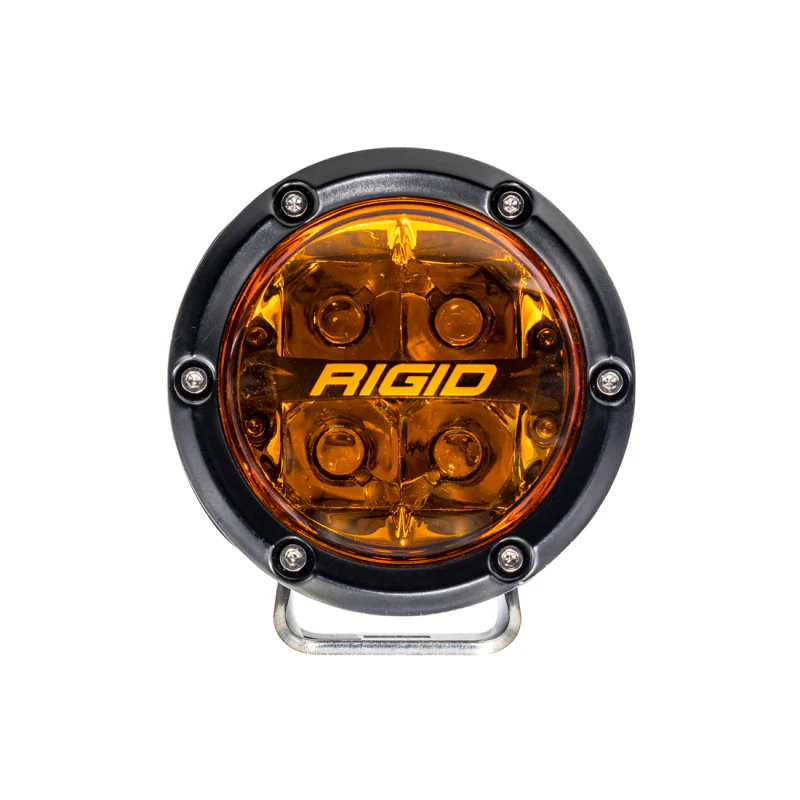Rigid Industries 360-Series 4in Fog w/ Amber PRO Lens - White (Pair) - Image 2