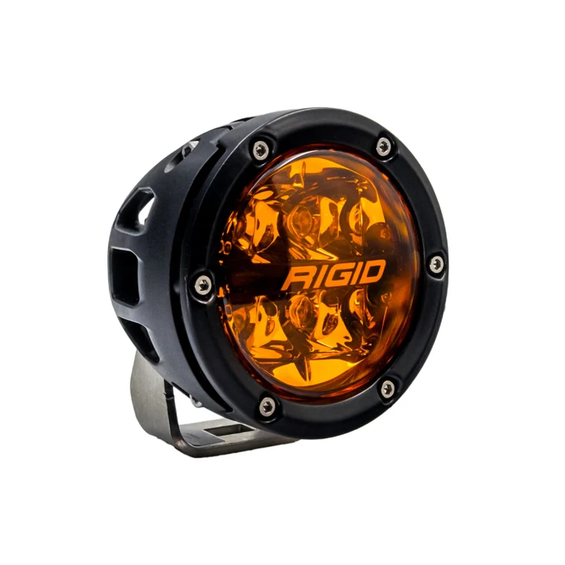 Rigid Industries 360-Series 4in Fog w/ Amber PRO Lens - White (Pair) - Image 6