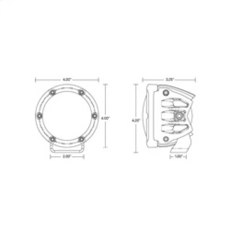 Rigid Industries 360-Series 4in Fog w/ Amber PRO Lens - White (Pair) - Image 7