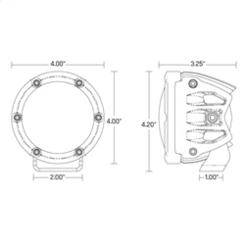 Rigid Industries 360-Series 4in LED SAE J583 Fog Light - Selective Yellow (Pair) - Image 6
