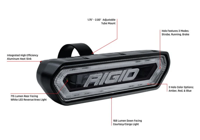 Rigid Industries Chase Tail Light Kit w/ Mounting Bracket - Amber - Image 6