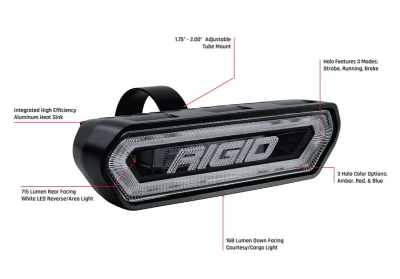 Rigid Industries Chase Tail Light Kit w/ Mounting Bracket - Amber - Image 7
