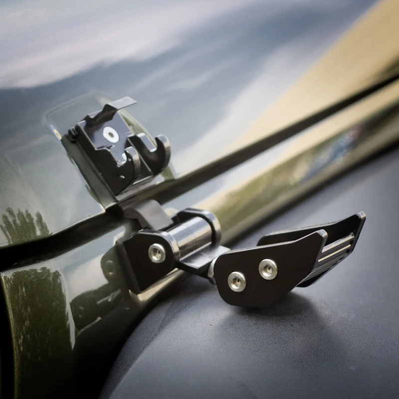 Rugged Ridge 07-18 Jeep Wrangler JK Black Hood Catches - Image 3