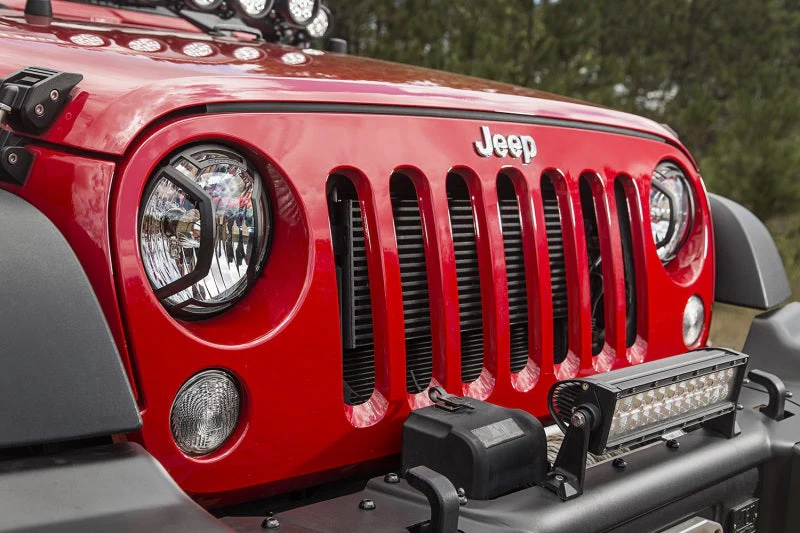 Rugged Ridge 07-18 Jeep Wrangler JK/JKU Textured Black Elite Headlight Euro Guards - Image 8