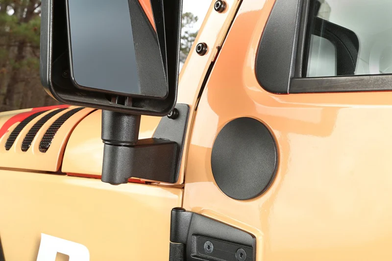 Rugged Ridge 07-18 Jeep Wrangler JK Textured Black Mirror Relocation Brackets - Image 3