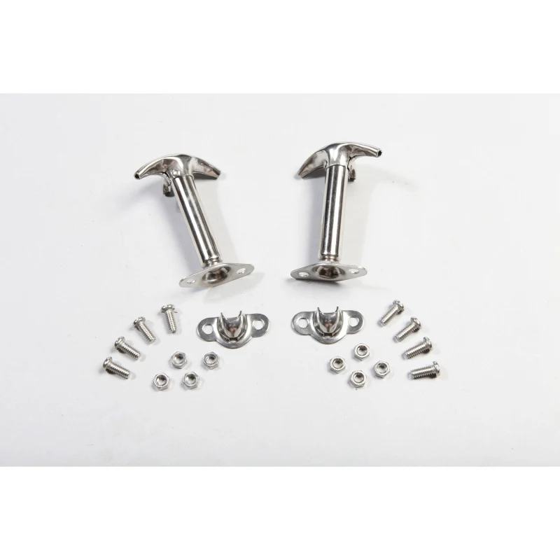 Rugged Ridge 41-95 Jeep CJ / Jeep Wrangler Hood Catch Kit Stainless - Image 2