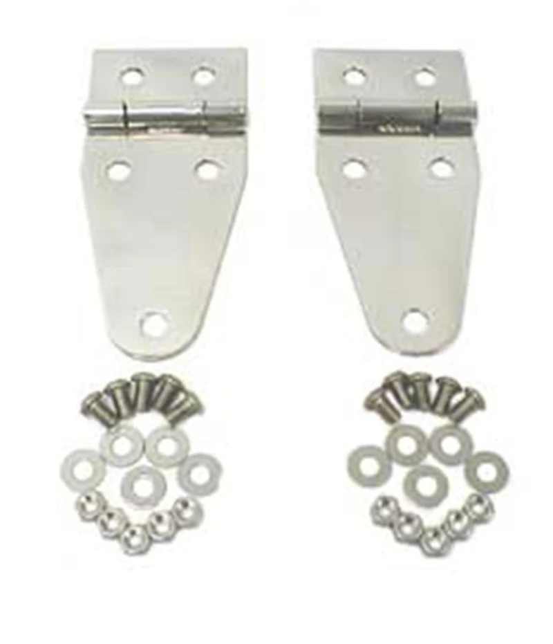 Rugged Ridge 76-95 Jeep CJ / Jeep Wrangler Stainless Steel Hood Hinges - Image 2