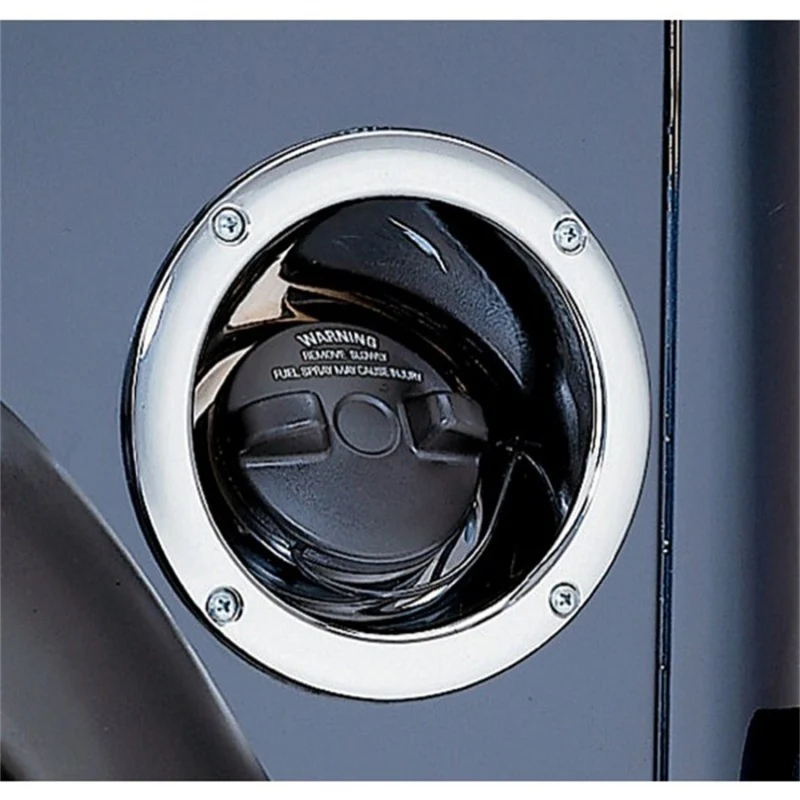 Rugged Ridge 97-06 Jeep Wrangler Chrome Gas Tank Filler Bezel - Image 3