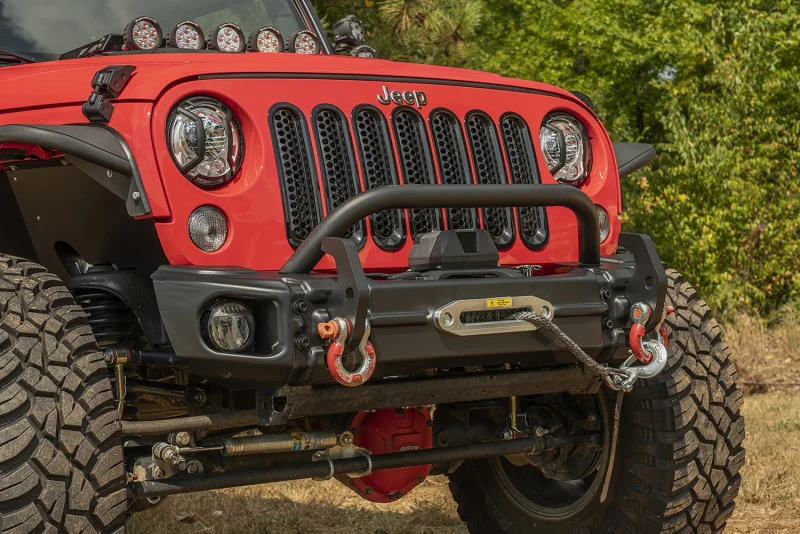 Rugged Ridge Arcus Front Bumper Tube Overrider Black JK - Image 5