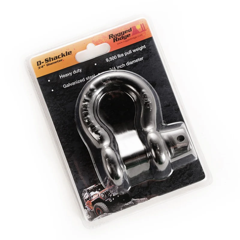 Rugged Ridge Black 9500lb 3/4in D-Ring - Image 5