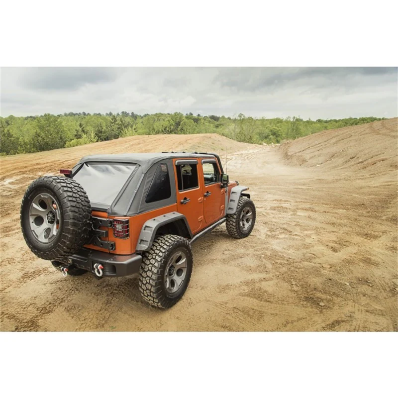 Rugged Ridge Bowless Soft Top Black Diamond 4-Door 07-18 Jeep Wrangler JK - Image 6