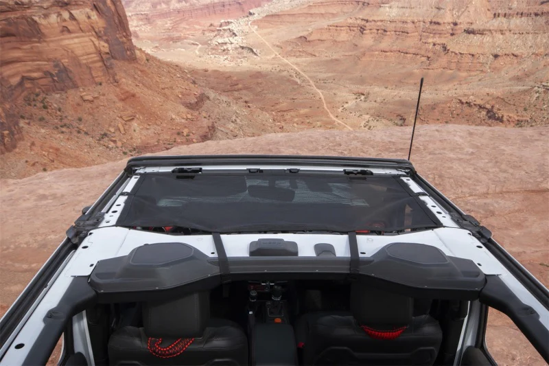 Rugged Ridge Eclipse Sun Shade Black Front 18-20 Jeep Wrangler JLU/JT - Image 3