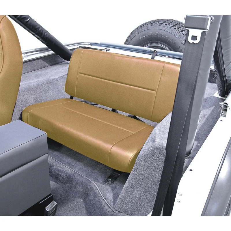 Rugged Ridge Fixed Rear Seat Tan 55-95 Jeep CJ / Jeep Wrangler - Image 2