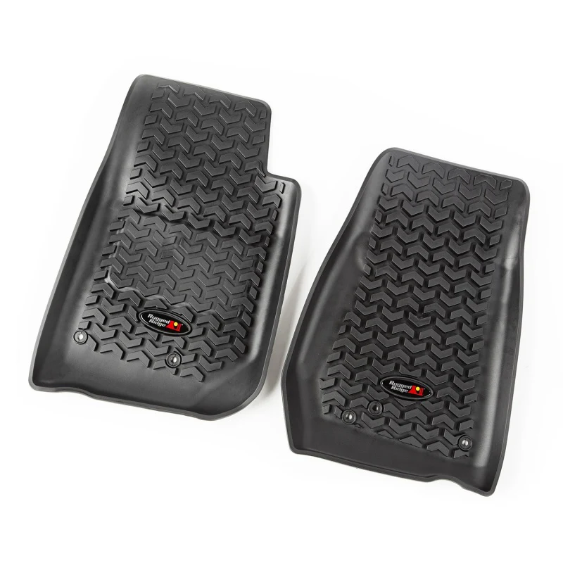 Rugged Ridge Floor Liner Front Black 2007-2018 Jeep Wrangler Unlimited JK 4 Dr - Image 2