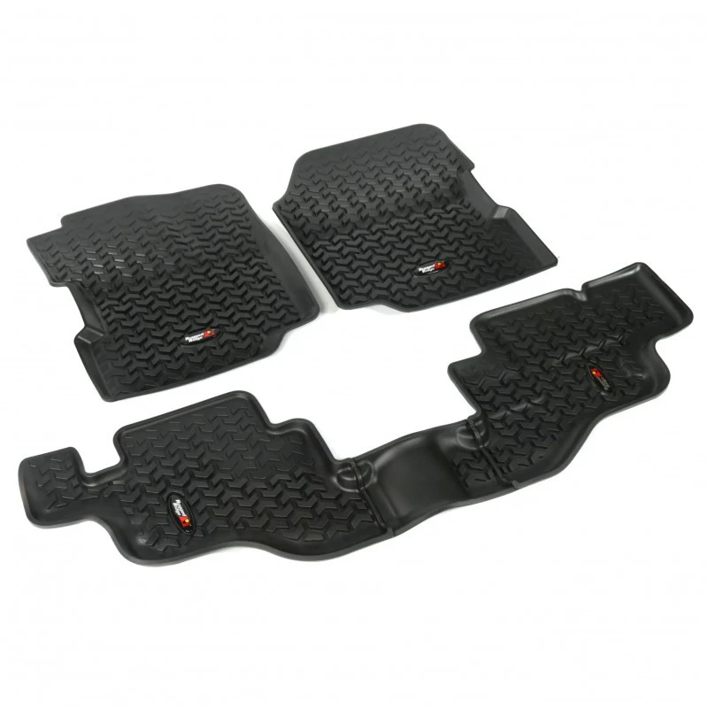 Rugged Ridge Floor Liner Front/Rear Black 1976-1986 Jeep CJ-7 / Jeep Wrangler 87-95 / YJ - Image 2